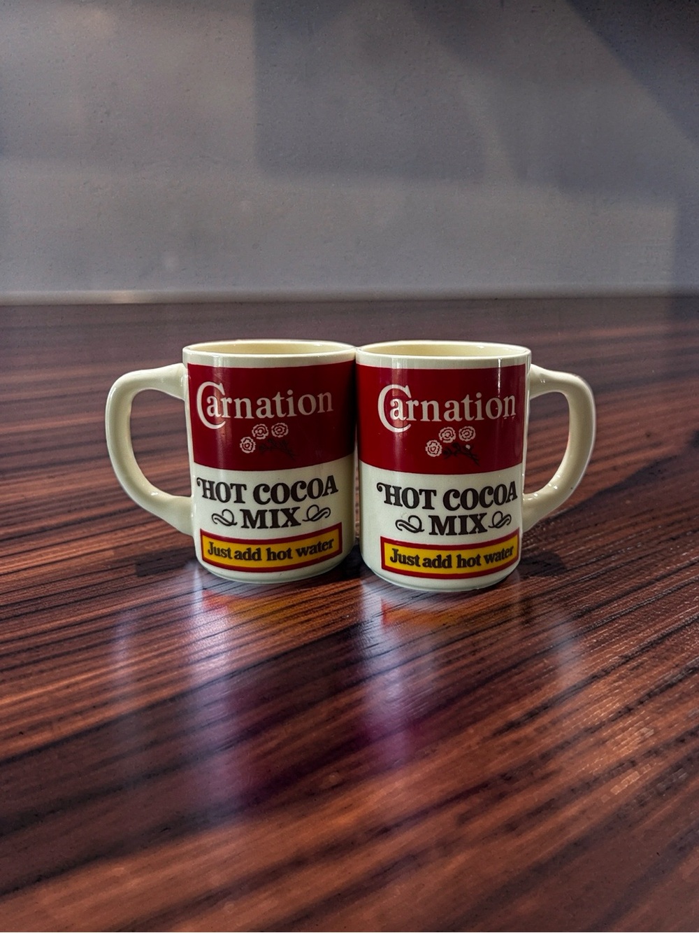 Carnation Hot Cocoa Mix Red Ceramic Mug - Set of 2 BT10